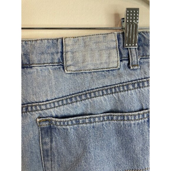 COLLUSION x004 Stepped Waistband Dad Jeans in Blue Light Size 28/26 Petite - Picture 9 of 16